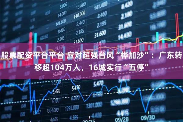 股票配资平台平台 应对超强台风“桦加沙”：广东转移超104万人，16城实行“五停”
